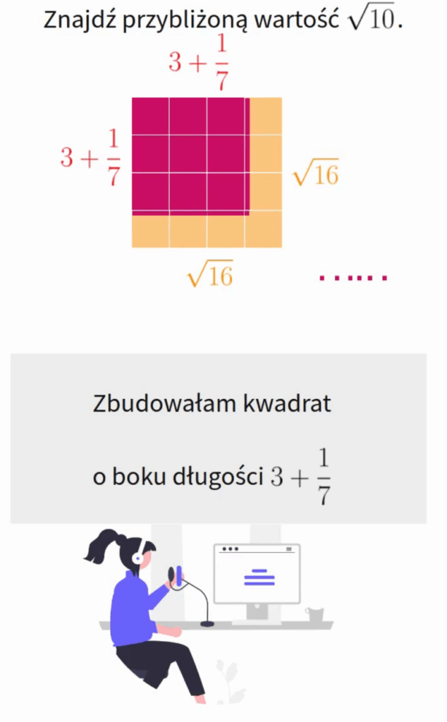film szacowanie pierwiastka na kafelkach algebraicznych
