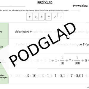 Ćwiczenia z kartami do gry - ułamki zwykłe i dziesiętne
