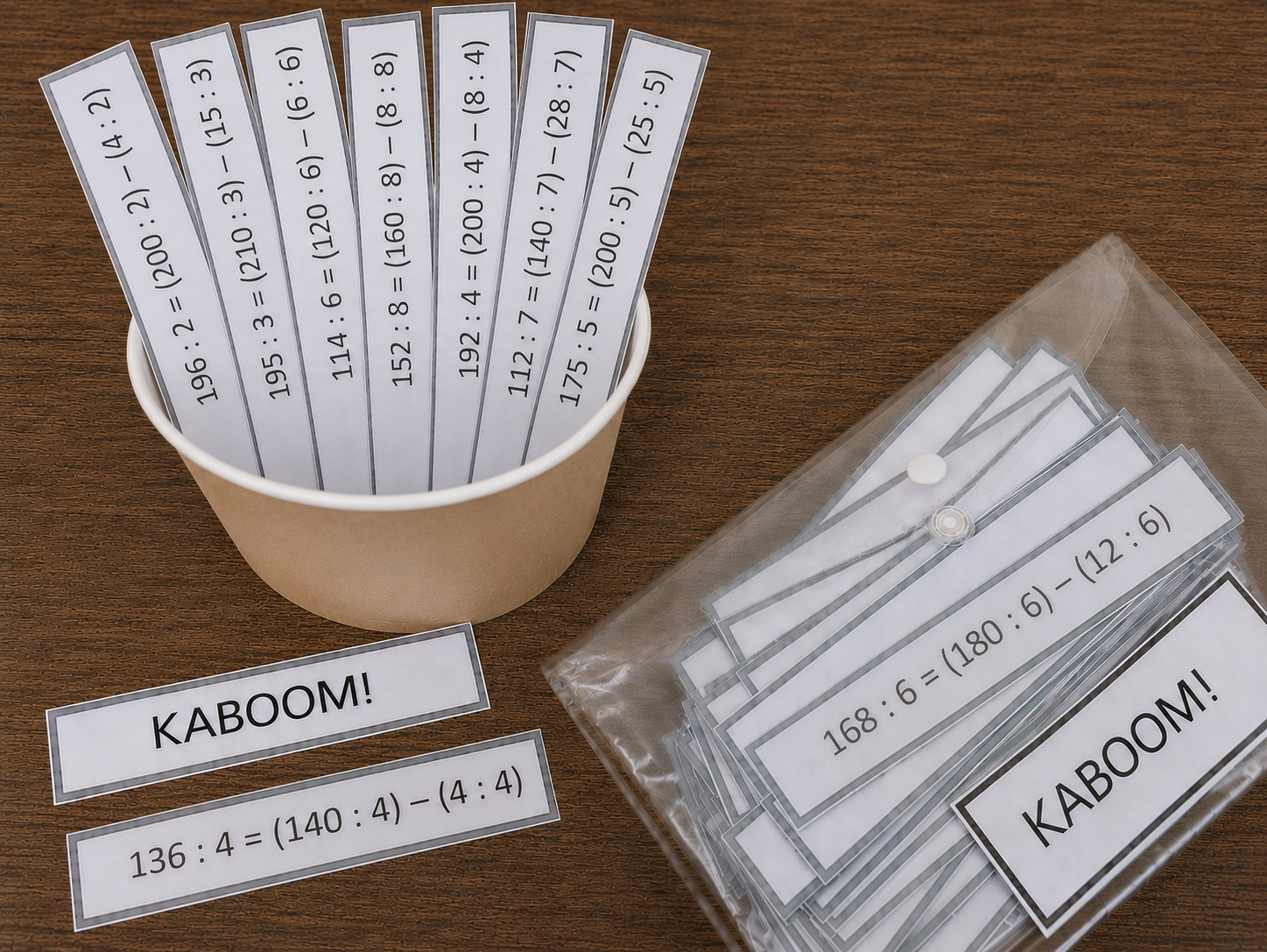Kaboom - dzielenie - rozdzielność dzielenia względem odejmowania - klasa 4