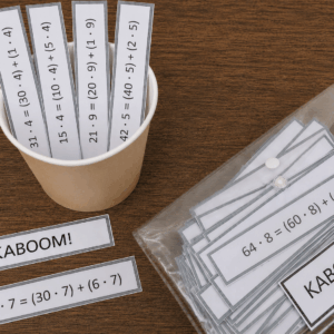 Kaboom - mnożenie - rozdzielność mnożenia względem dodawania - klasa 4