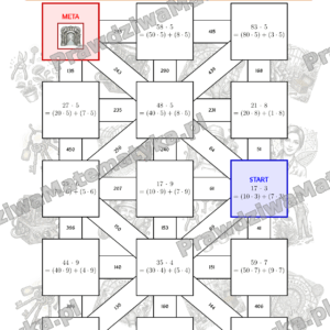 Labirynty matematyczne - Rozdzielność mnożenia względem dodawania