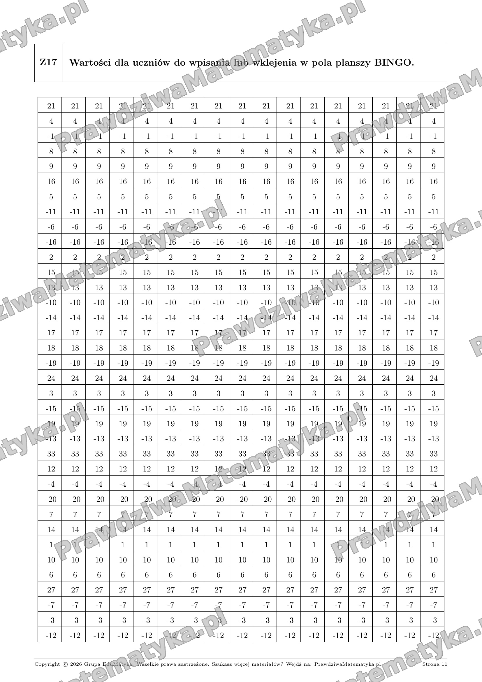 Bingo Liceum 1.1.17 - Wyznaczanie wartości parametru, dla którego podana wartość jest rozwiązaniem równania - obrazek 3