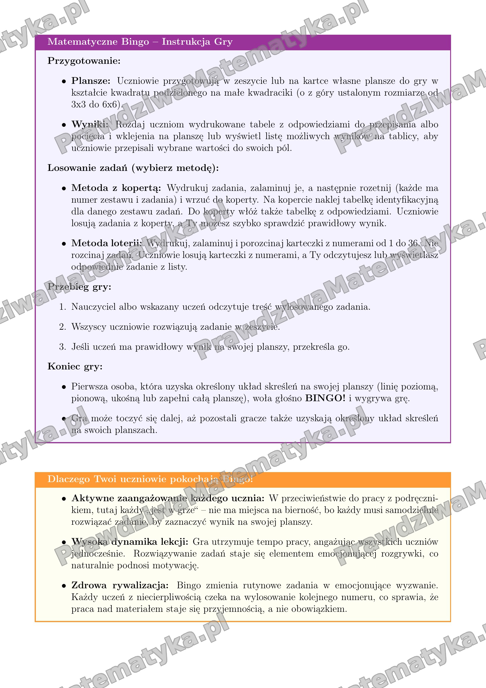 Bingo Liceum 1.1.13 - Wypisywanie elementów zbioru c.d. - obrazek 4