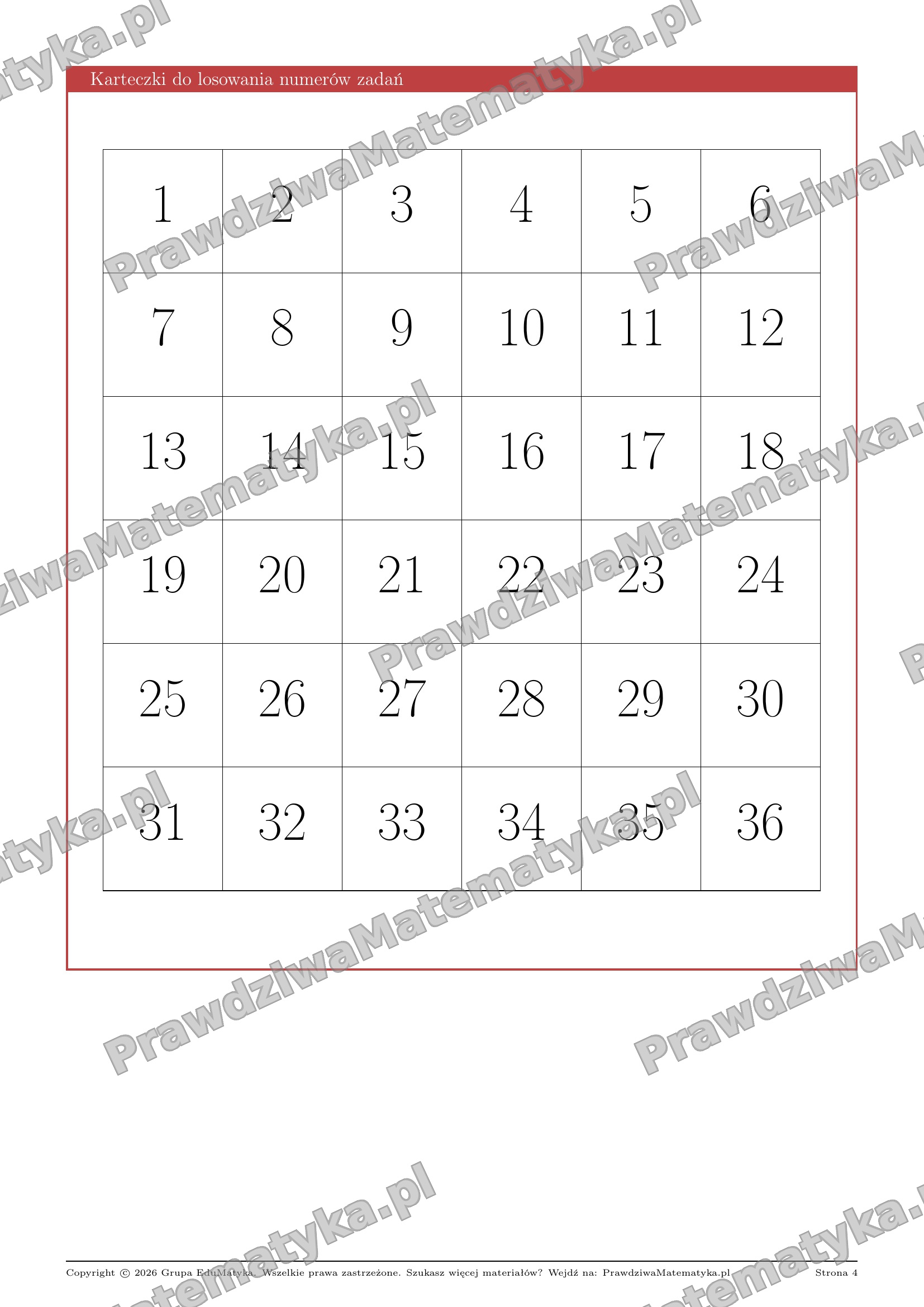 Bingo Liceum 1.1.13 - Wypisywanie elementów zbioru c.d. - obrazek 6