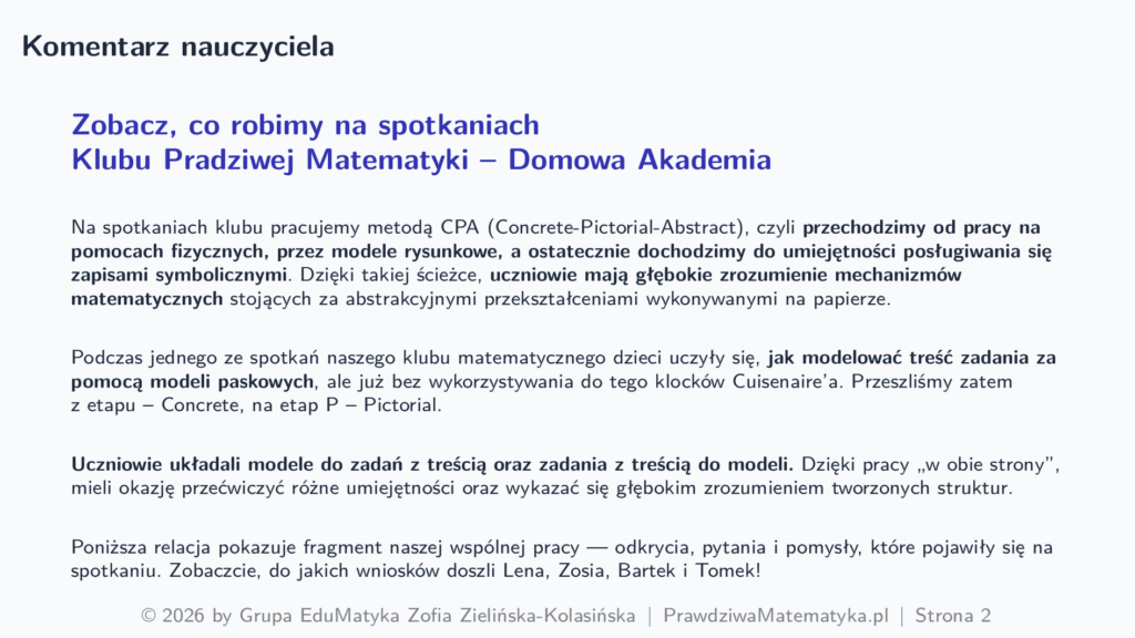 Metoda CPA w praktyce - relacja ze spotkania Domowej Akademii