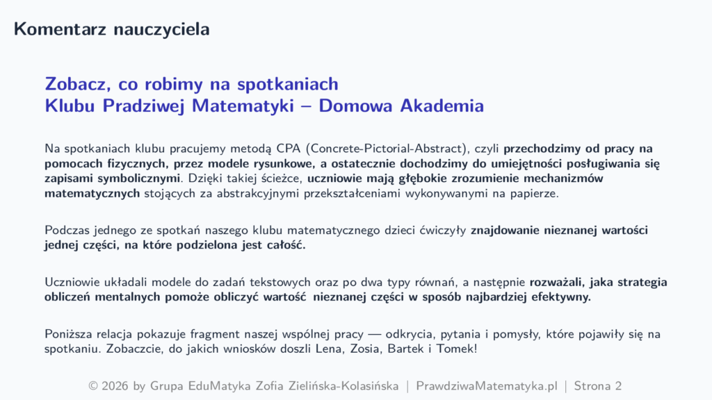 Domowa Akademia - modele paskowe