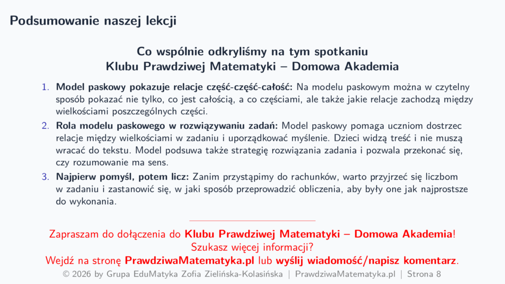 Domowa Akademia - Podsumowanie lekcji